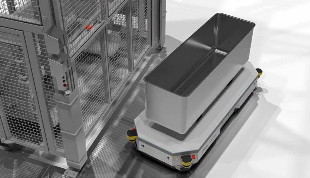 Automated Guided Vehicle (AGV) and Twin Column Dumper (TCD)